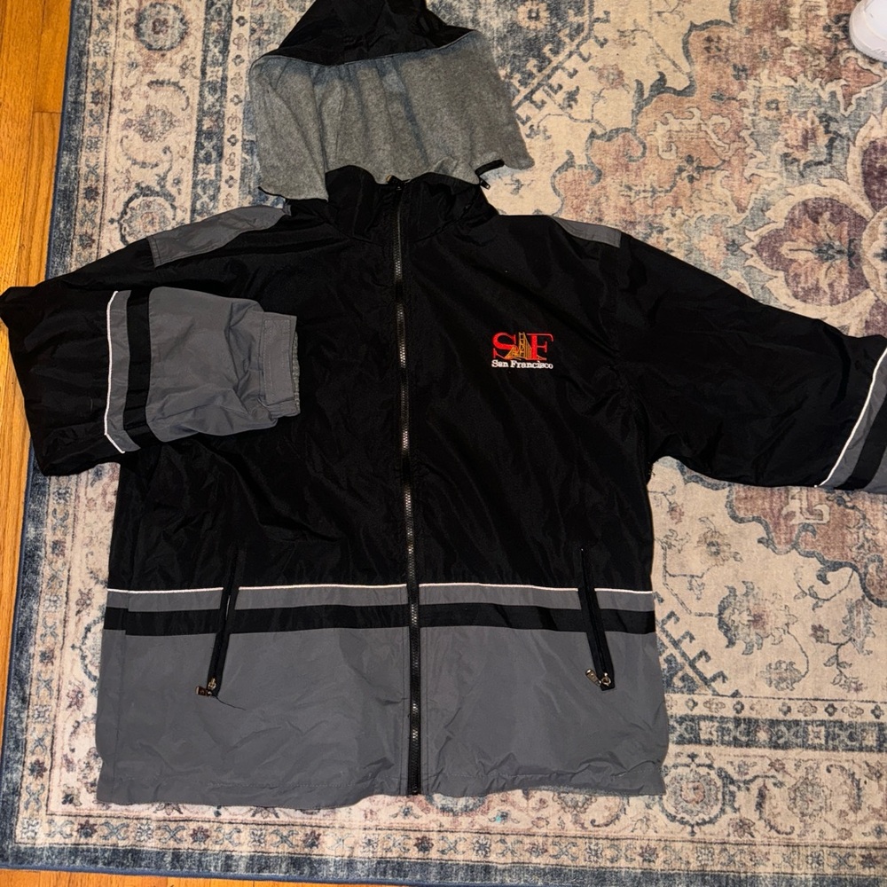 Vintage Black and Gray Men's San Francisco jacket